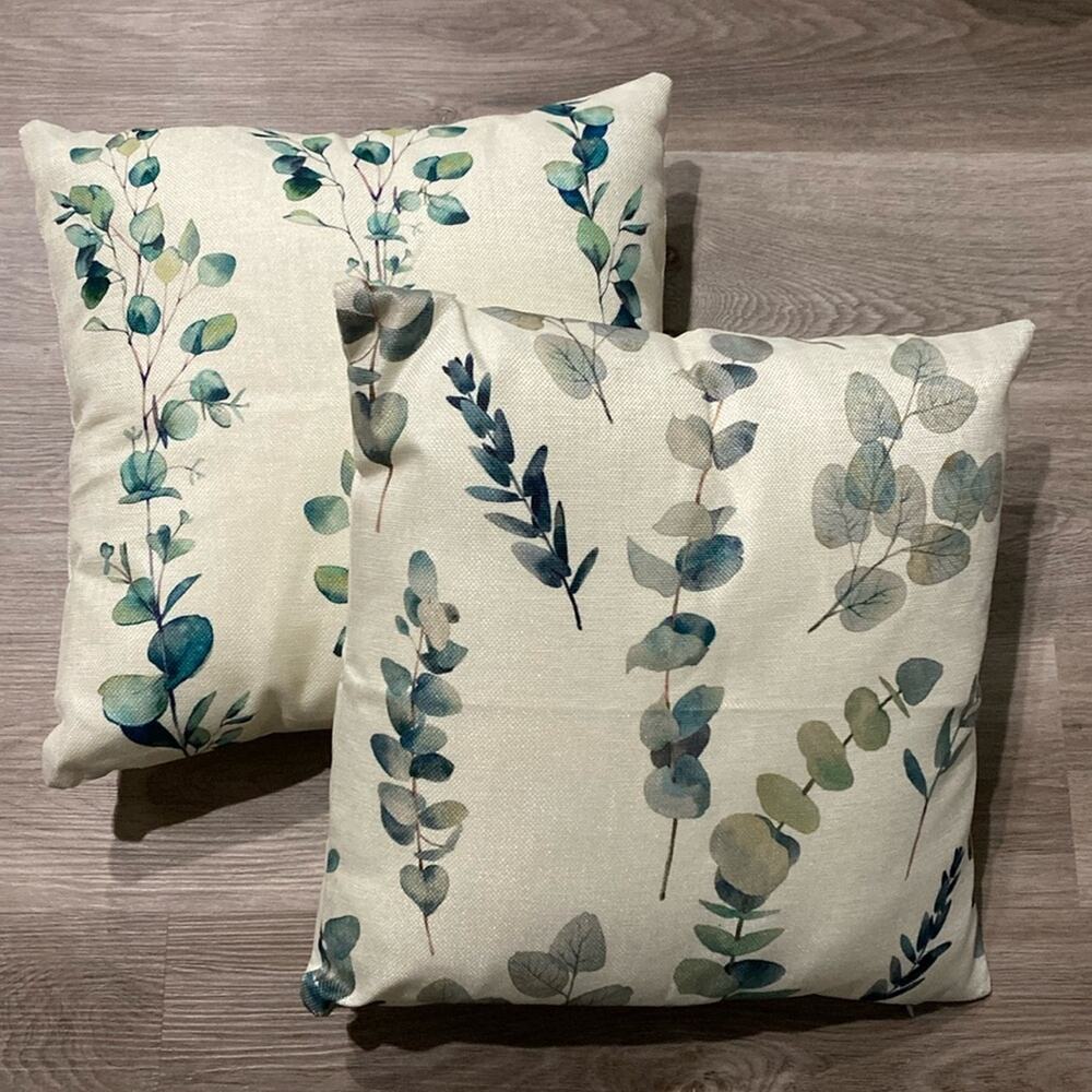 New Martha Stewart outdoor succulent eucalyptus weather resistant accent pillows